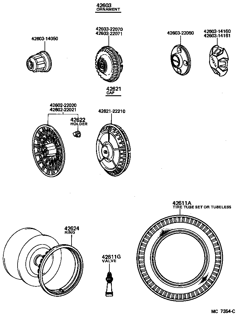 42602-22020 CAP, WHEEL product image