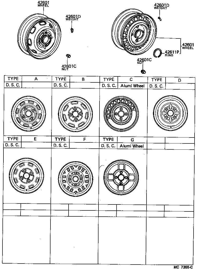 42602-22020 CAP, WHEEL product image