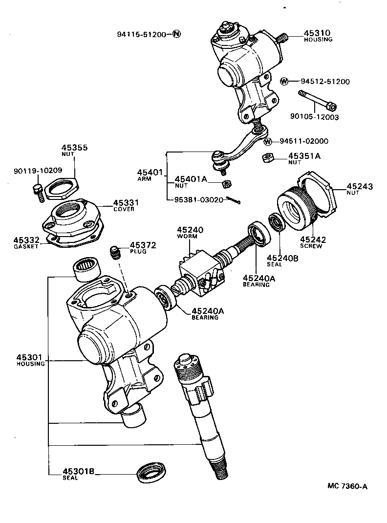 45280-22210 BRACKET, STEERING COLUMN, UPPER product image