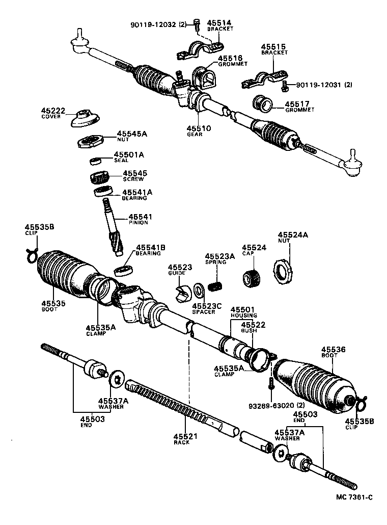 45280-22210 BRACKET, STEERING COLUMN, UPPER product image