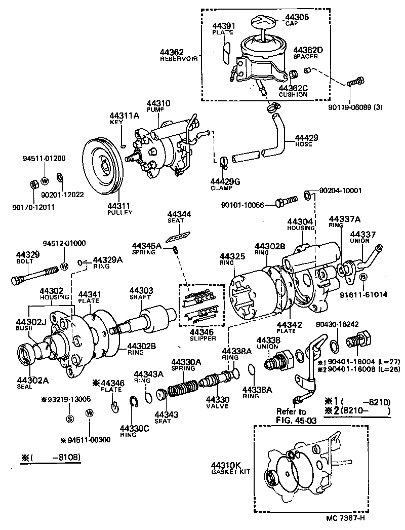 44348-22040 HOSE, RESERVOIR TO OIL PUMP product image