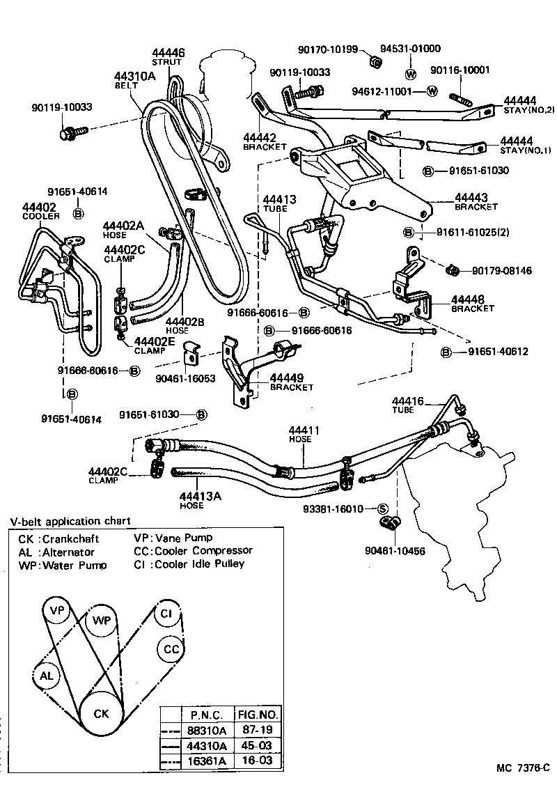 Toyota 44416-22140 TUBE, RETURN(FOR STEERING GEAR OUTLET)
