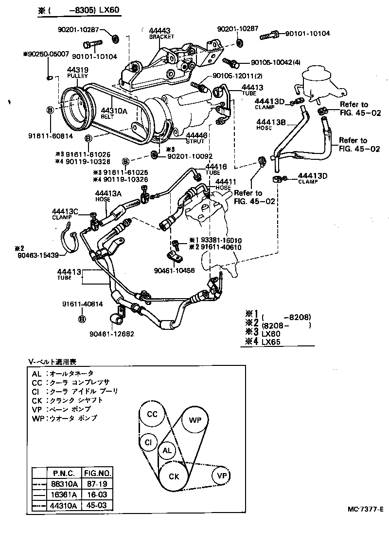 44410-22031 HOSE, PRESSURE FEED product image
