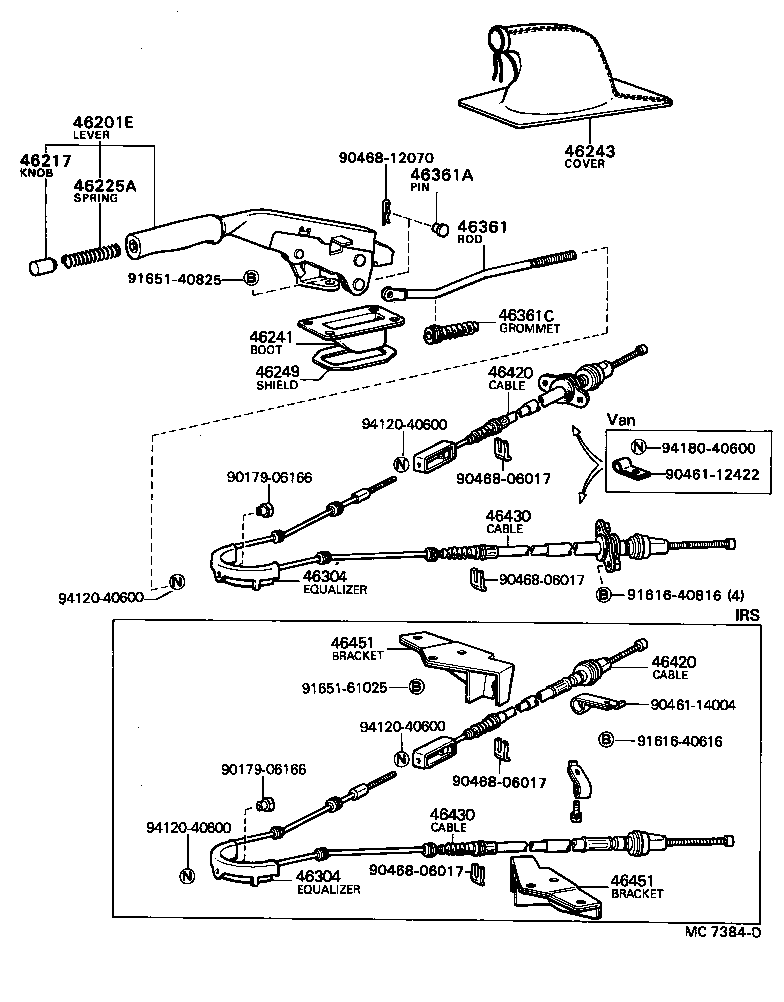 46130-22010 BRACKET ASSY, PARKING BRAKE PEDAL product image