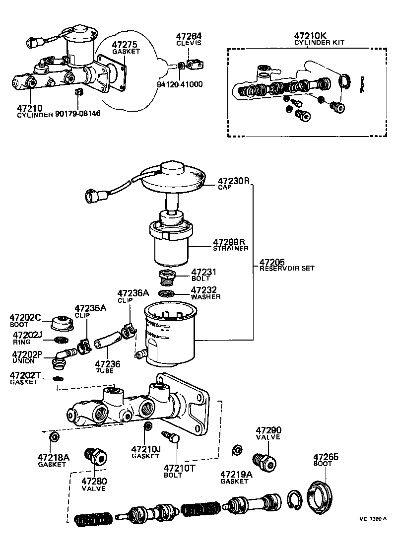 Toyota 84460-22010 CAP ASSY, RESERVOIR, NO.2(FOR REAR SIDE)