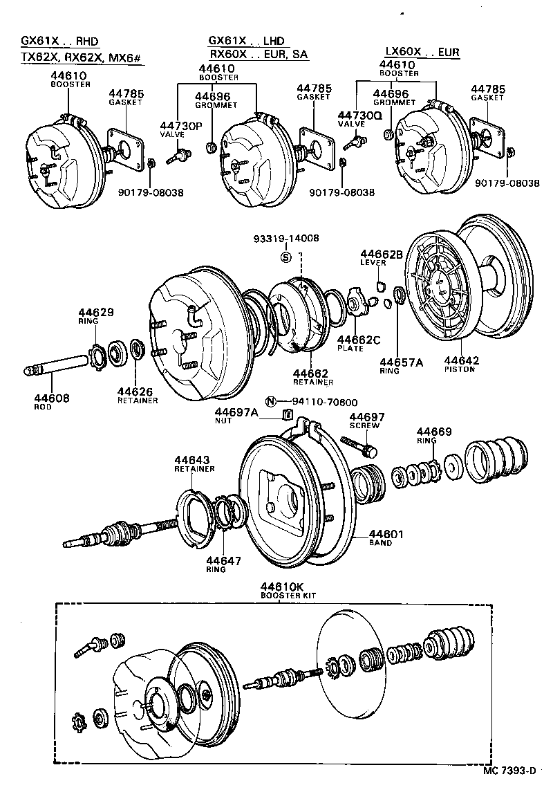 44773-22220 HOSE, VACUUM, NO.2 product image