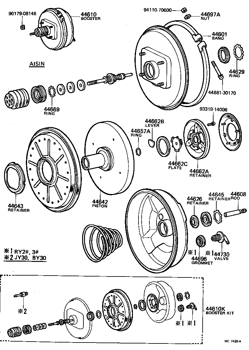 04443-25070 BOOSTER KIT, BRAKE product image