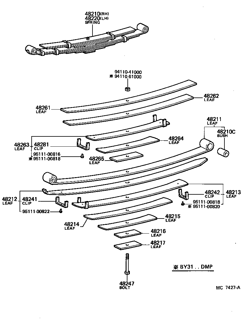 48505-36020 BRACKET, REAR SHOCK ABSORBER, UPPER RH product image
