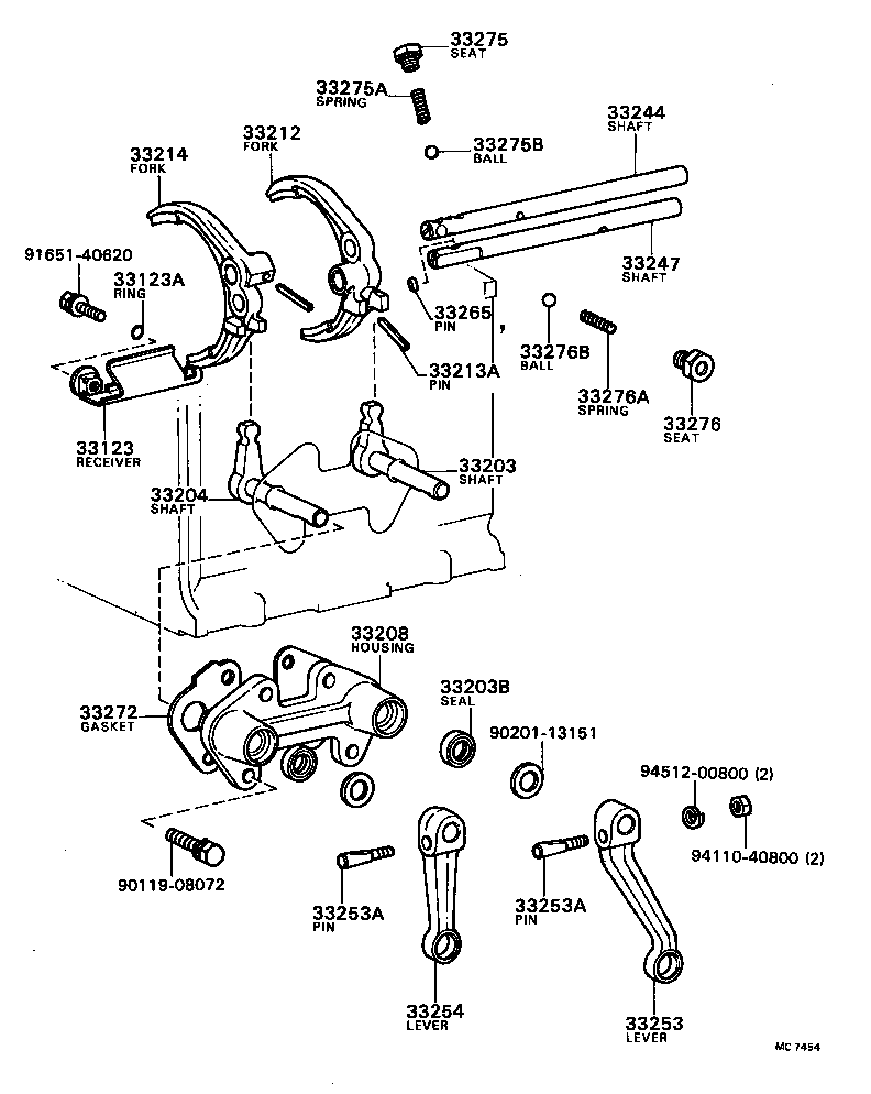 33253-30171 LEVER, SHIFT OUTER, NO.1 product image