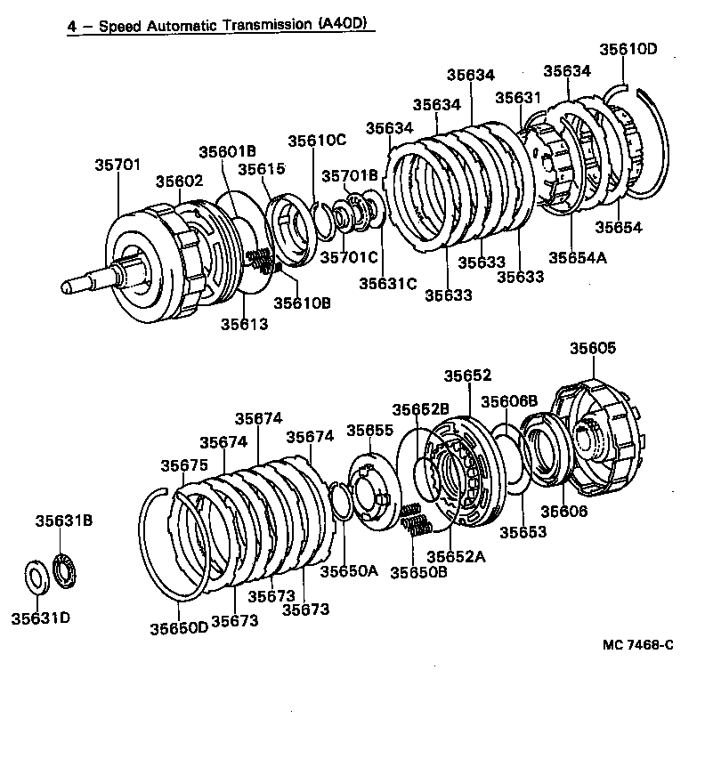 Toyota 35602-30042 PISTON SUB-ASSY, FRONT CLUTCH