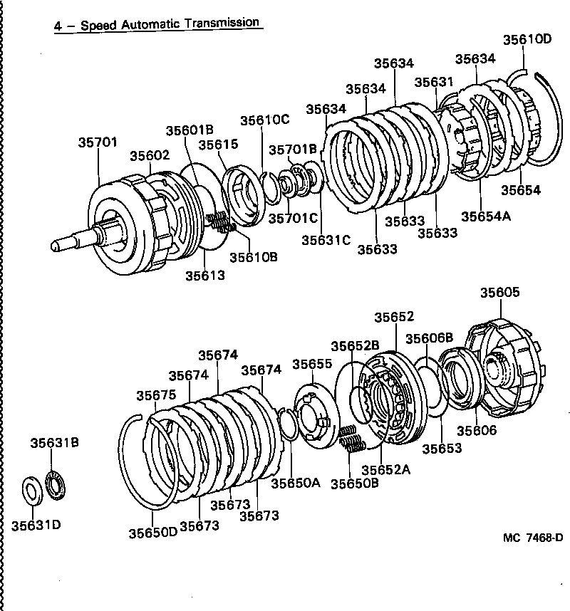 35634-30130 PLATE, FRONT CLUTCH product image