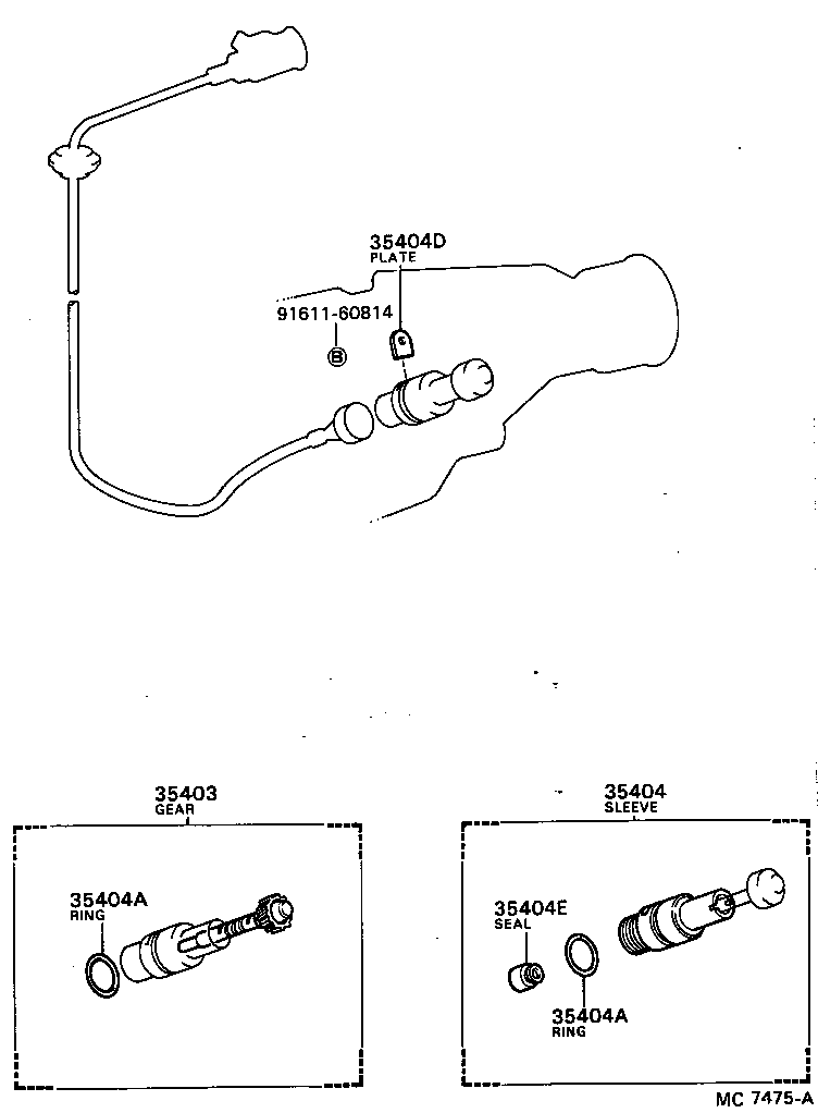 33403-69195 GEAR SUB-ASSY, SPEEDOMETER DRIVEN (ATM) product image