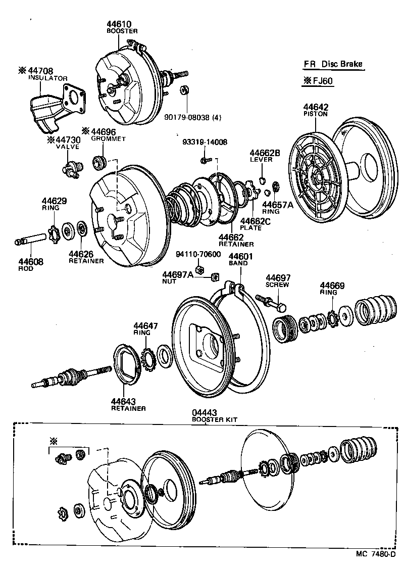 44610-60230 BOOSTER ASSY, BRAKE product image