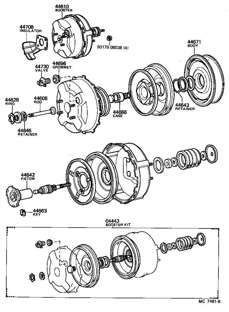 44610-60230 BOOSTER ASSY, BRAKE product image