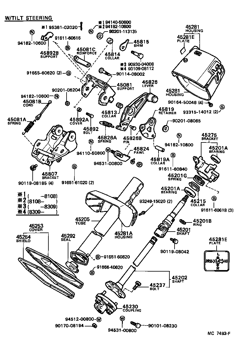 45807-27010 BRACKET SUB-ASSY, STEERING COLUMN UPPER SUPPORT product image
