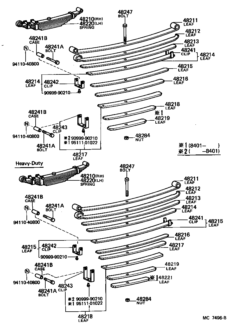48247-60101 BOLT, REAR SPRING, CENTER product image