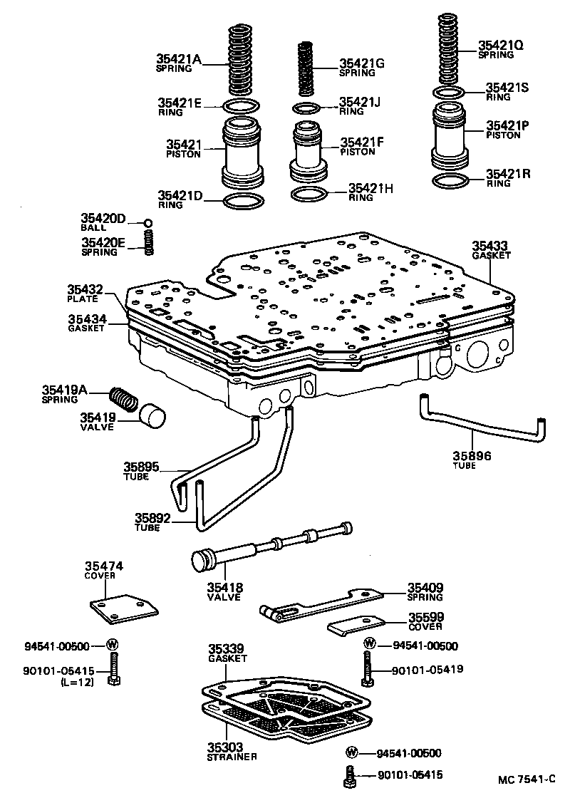 35432-30041 PLATE, VALVE BODY, NO.1 product image