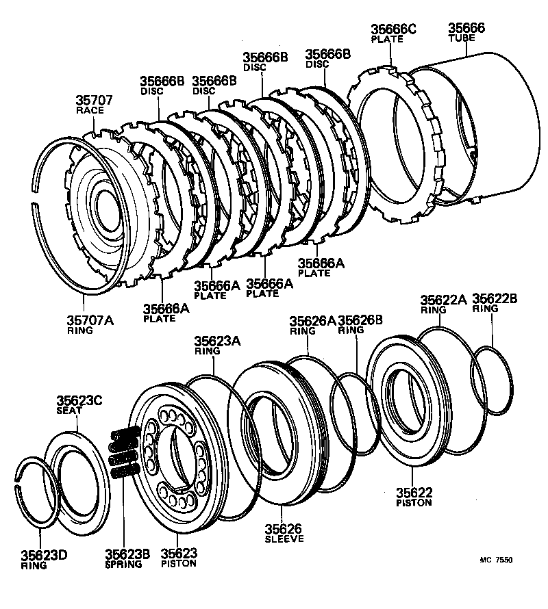 35623-35010 PISTON, 1ST & REVERSE BRAKE, NO.2 product image