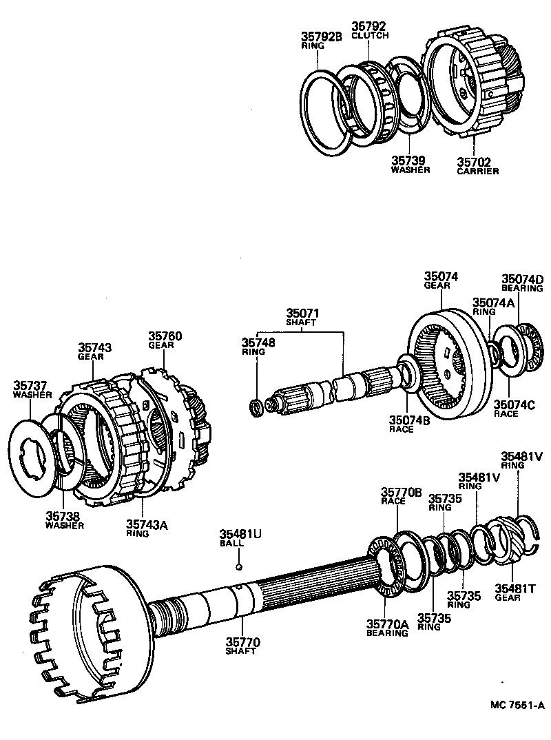 Toyota 35771-35010 SHAFT, OUTPUT