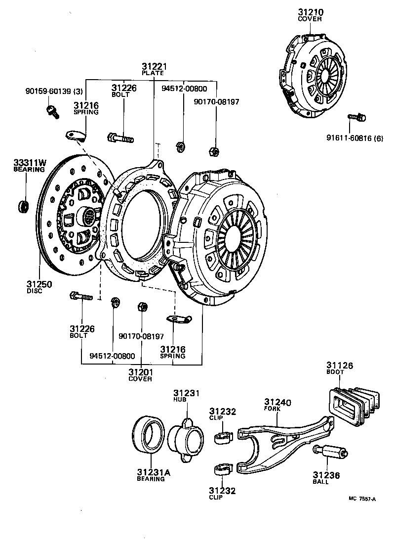 31201-29067 COVER SUB-ASSY, CLUTCH product image