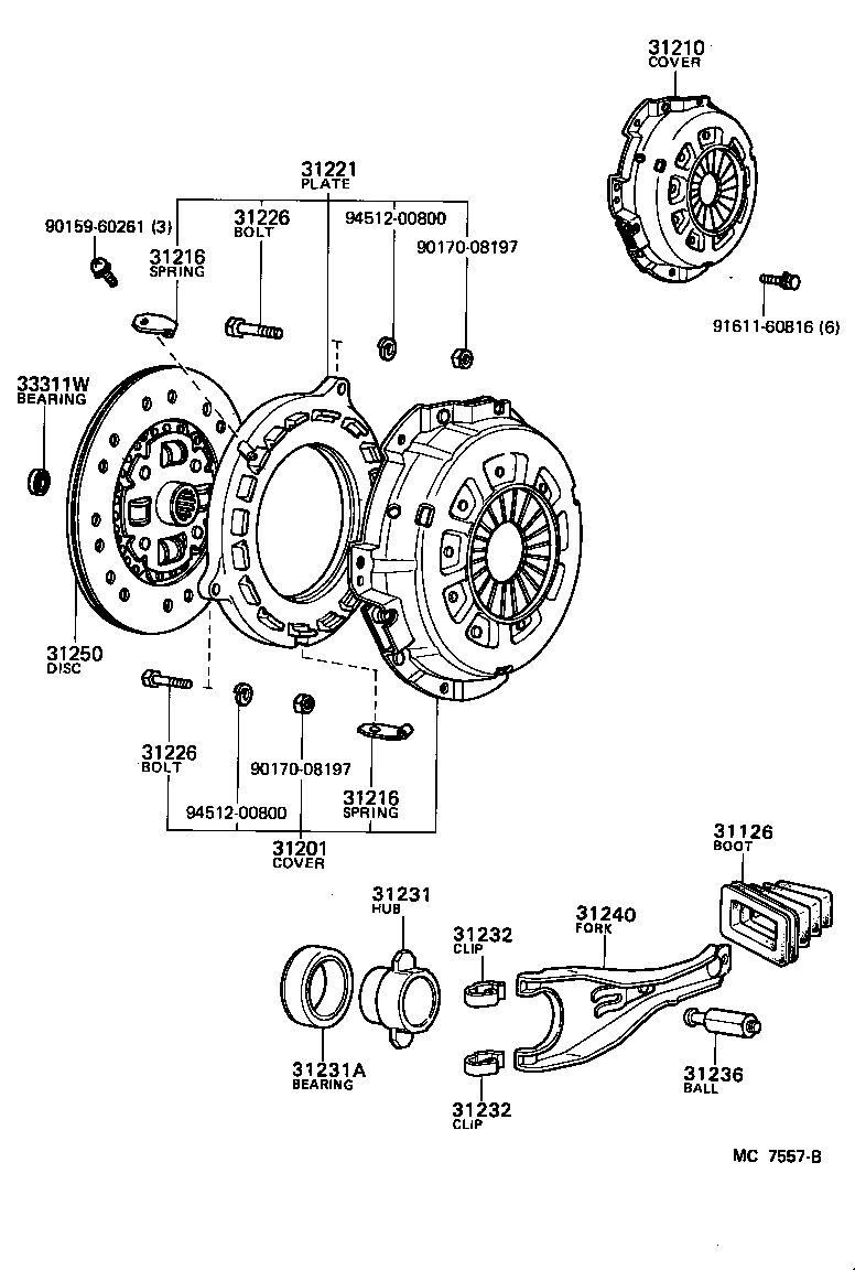 31210-28010 COVER ASSY, CLUTCH product image