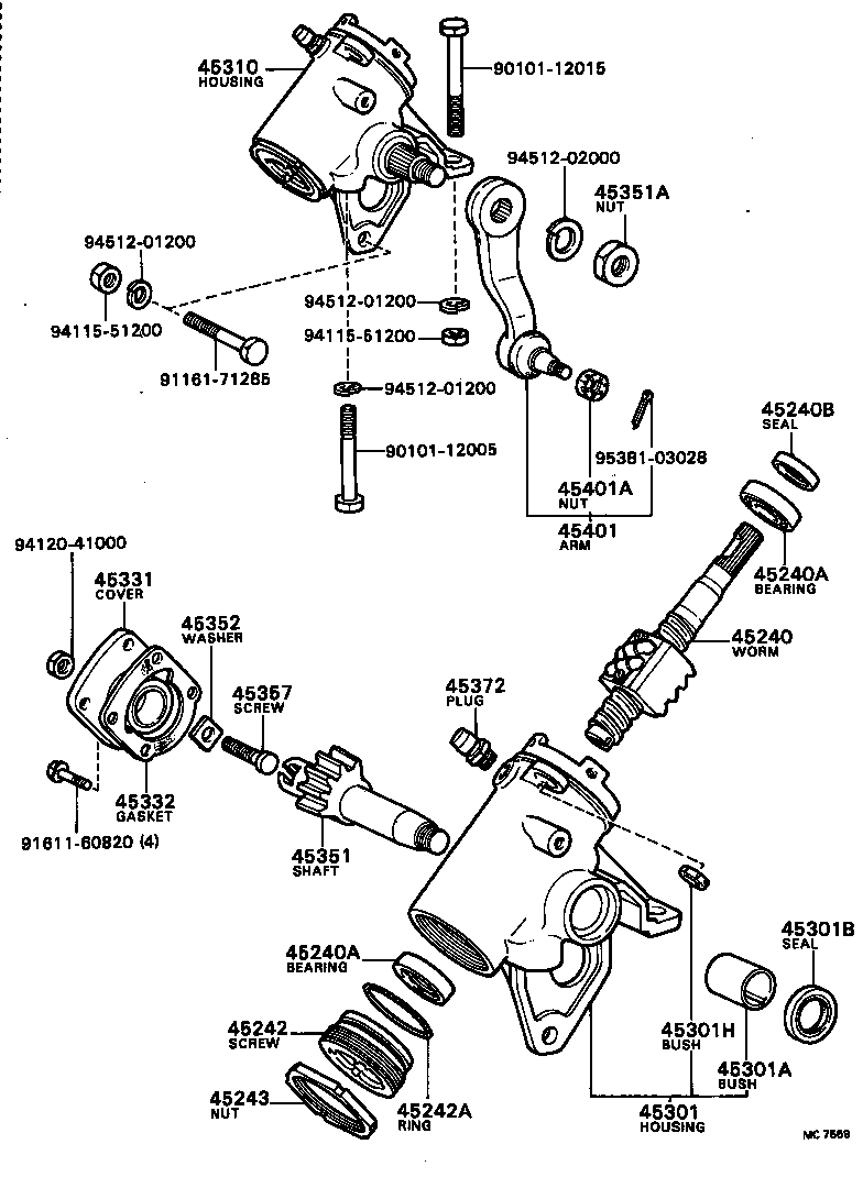 45807-28010 BRACKET SUB-ASSY, STEERING COLUMN UPPER SUPPORT product image
