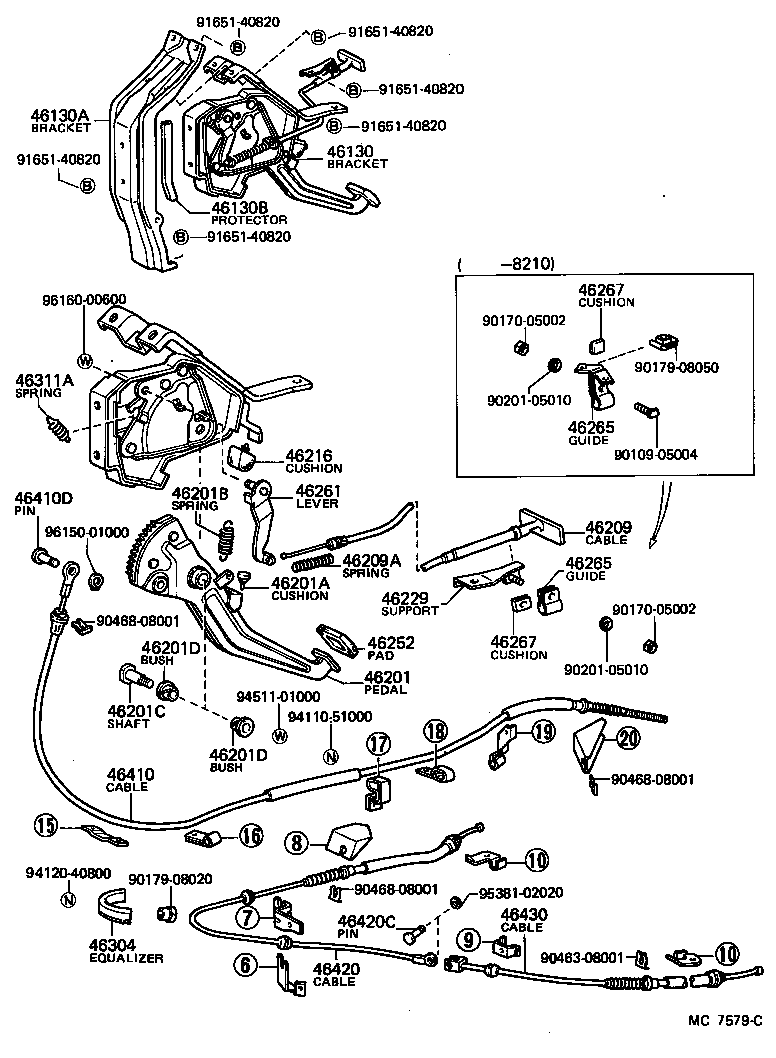 46321-27050 LEVER, PARKING BRAKE INTERMEDIATE product image