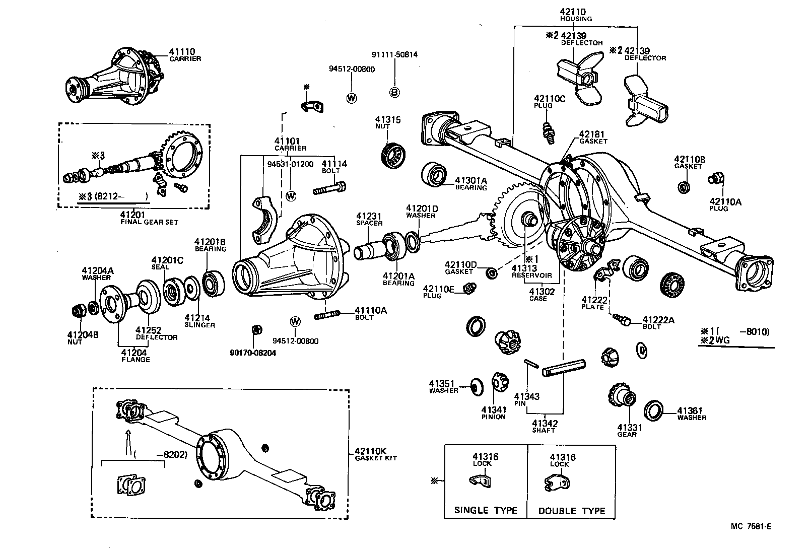 41101-27010 CARRIER SUB-ASSY, DIFFERENTIAL, REAR product image