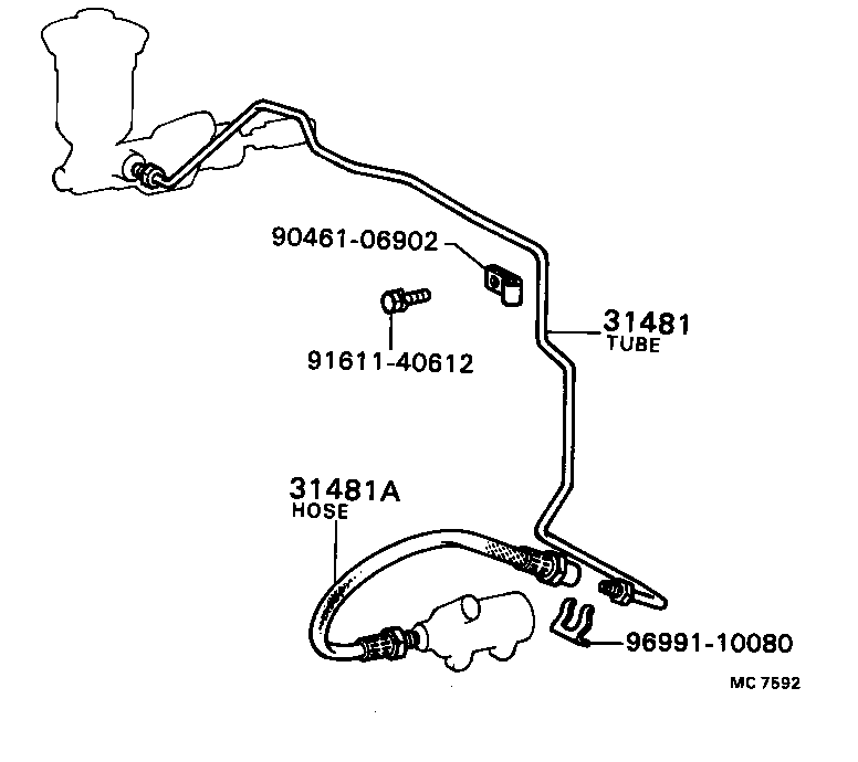 31301-24020 PEDAL SUB-ASSY, CLUTCH product image