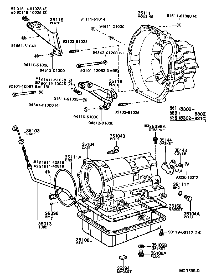 35013-30130 TUBE SUB-ASSY, TRANSMISSION OIL FILLER product image