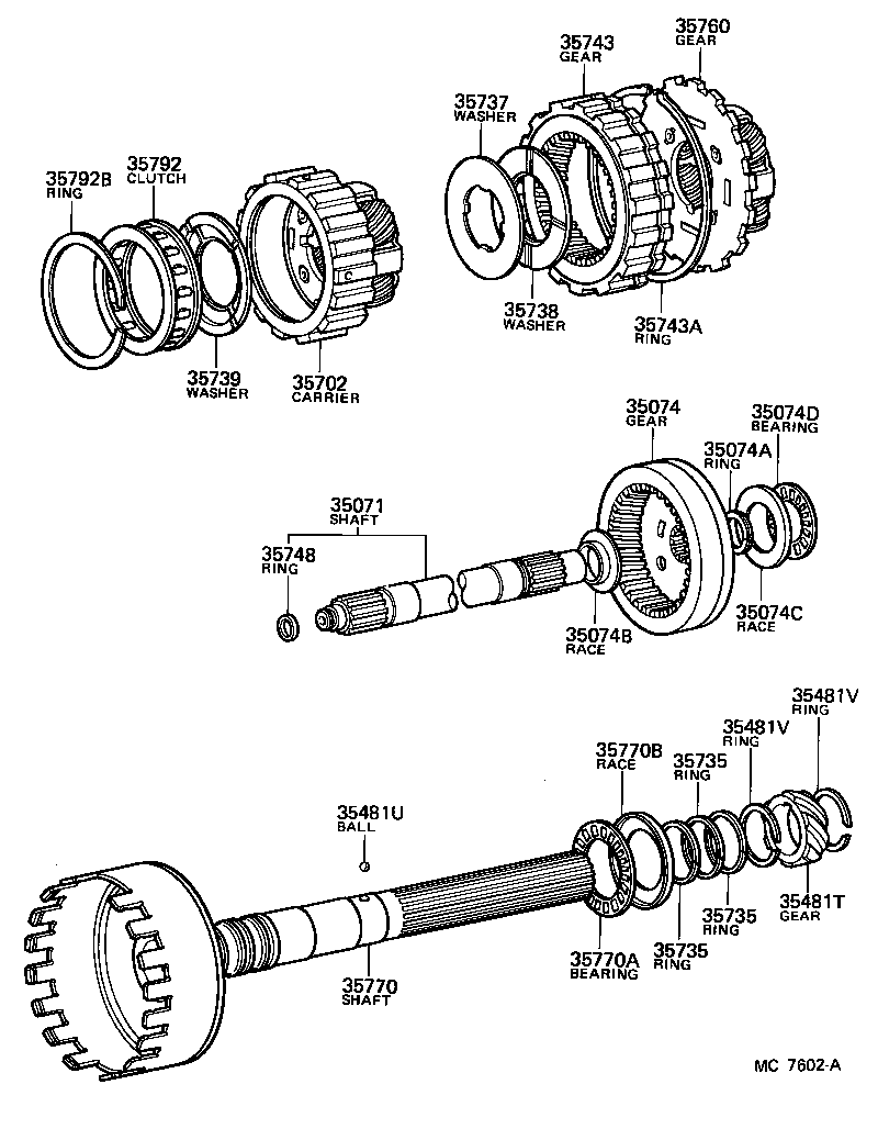 Toyota 35770-30030 SHAFT ASSY, OUTPUT