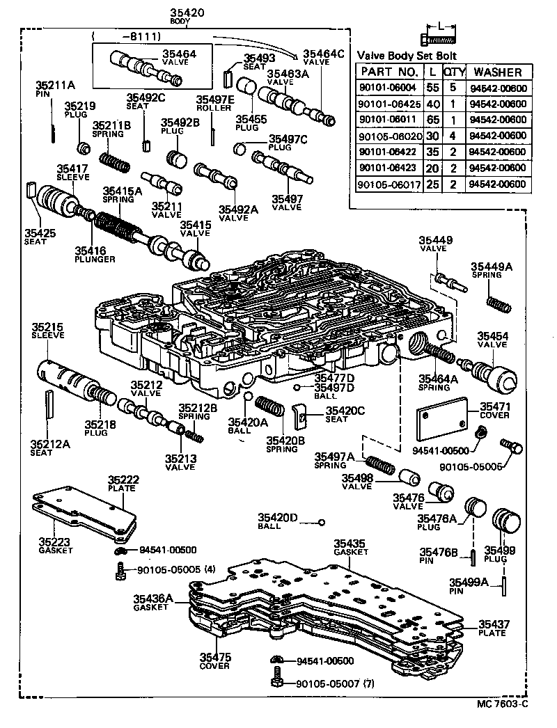 35432-22082 PLATE, VALVE BODY, NO.1 product image