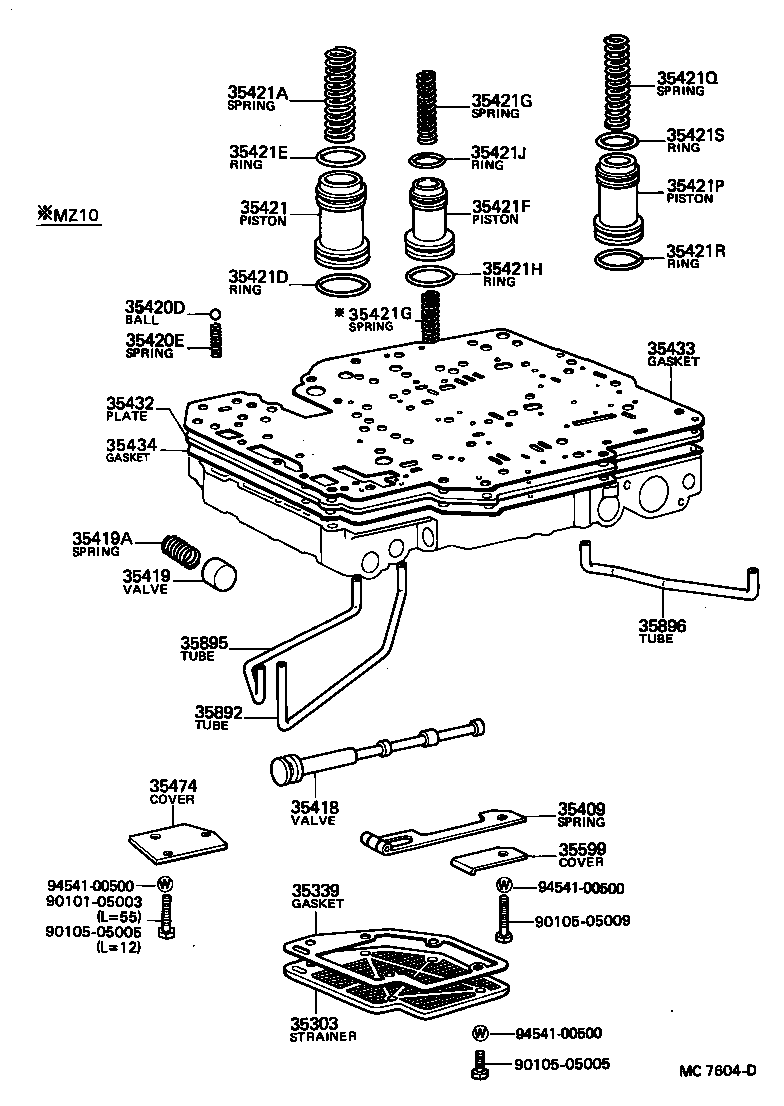 35432-22082 PLATE, VALVE BODY, NO.1 product image
