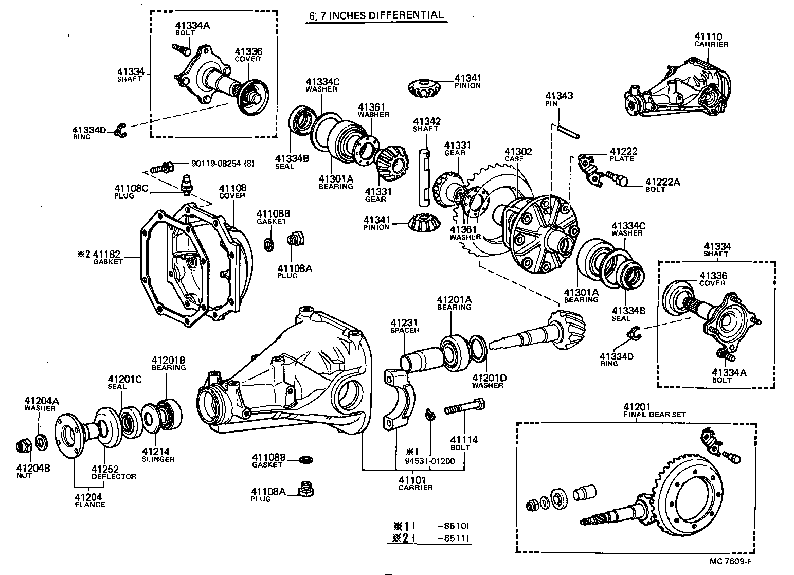 41110-24070 CARRIER ASSY, DIFFERENTIAL, REAR product image