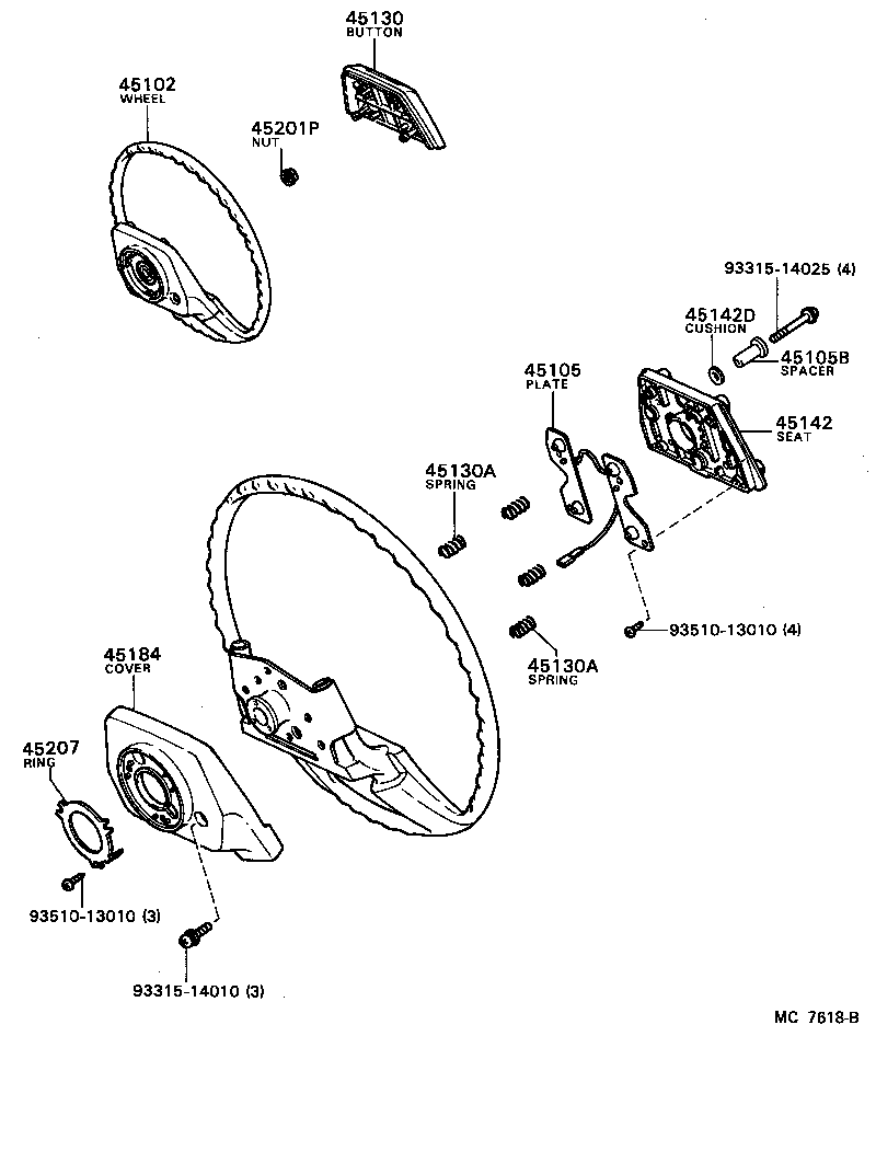 45100-24030-02 WHEEL SUB-ASSY, STEERING product image