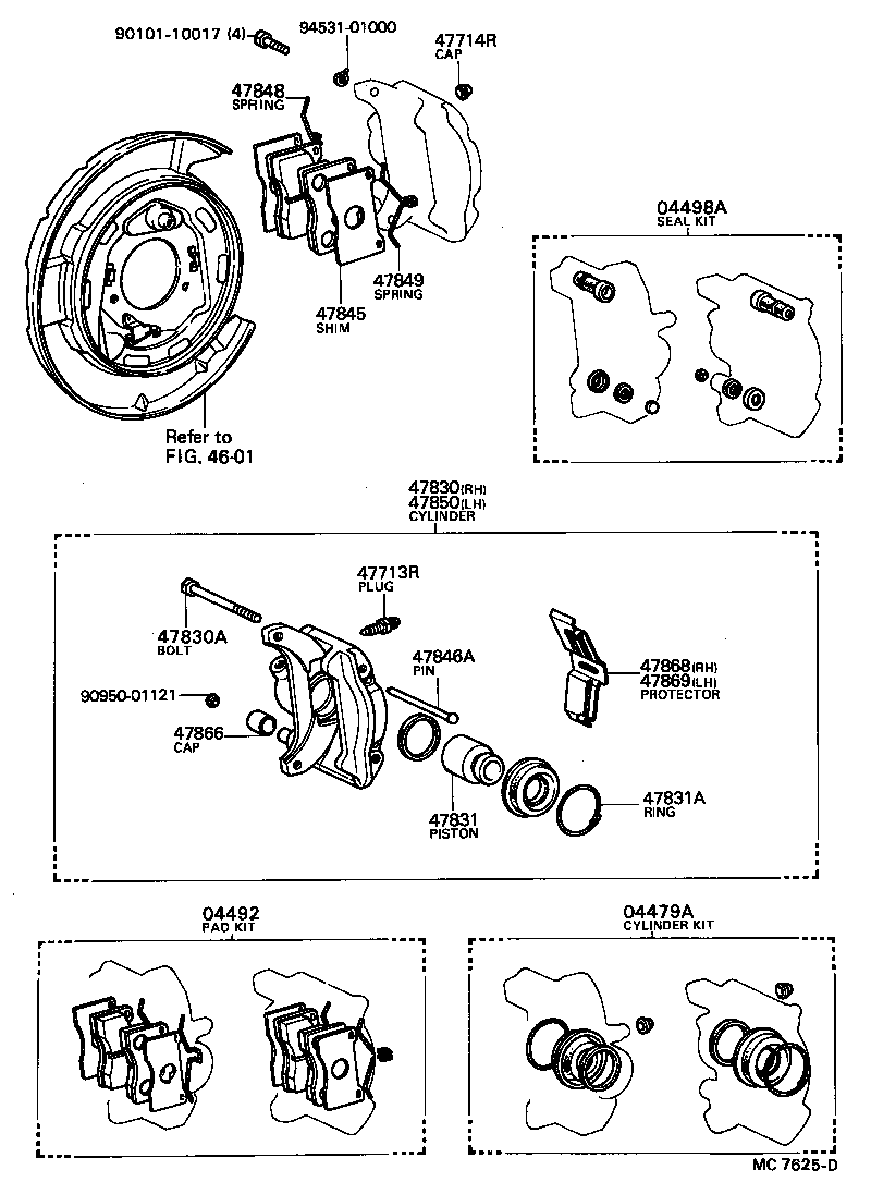 04466-22010 PAD KIT, DISC BRAKE, REAR product image