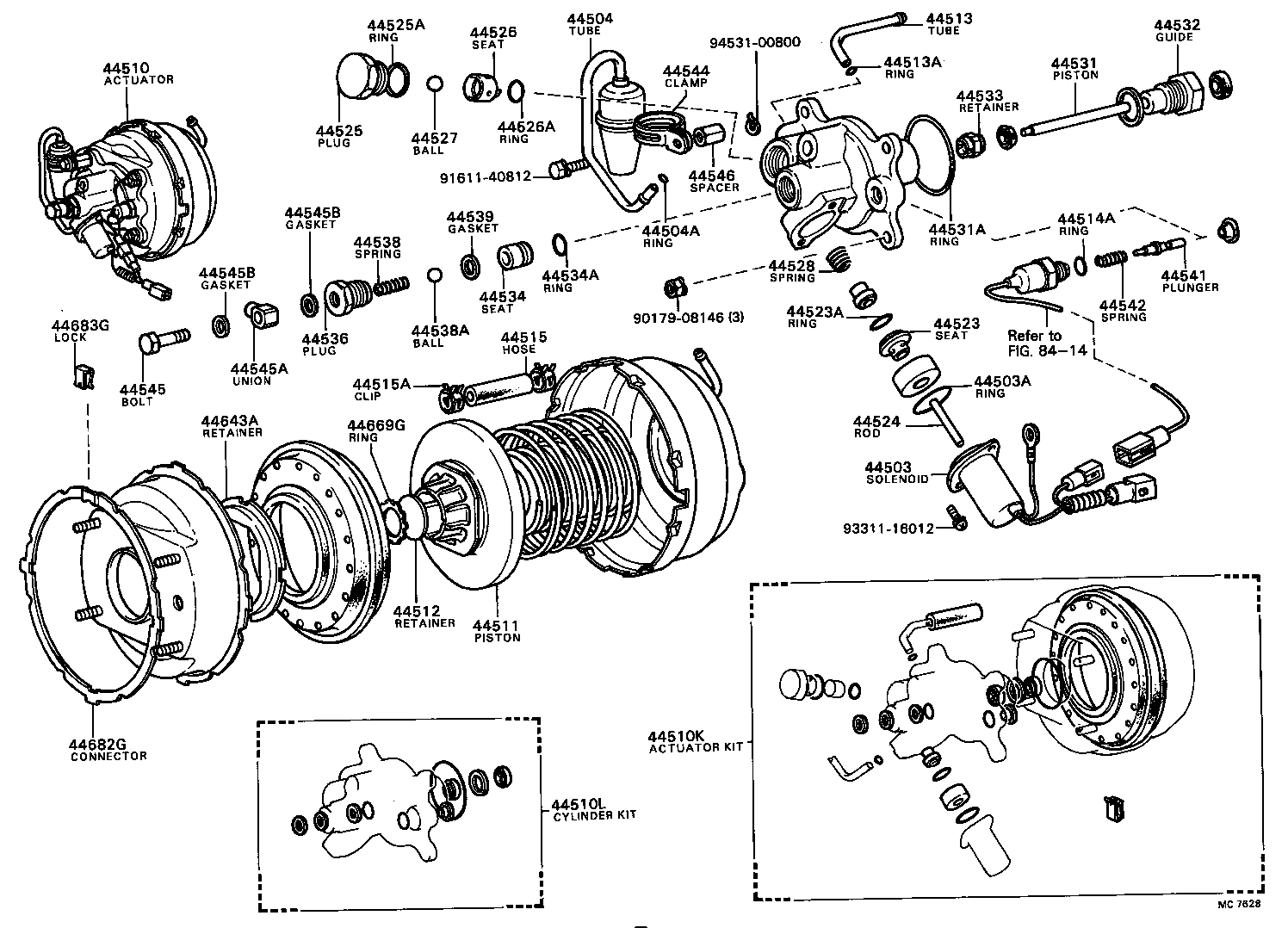 44592-24010 BRACKET, BRAKE ACTUATOR, NO.2 product image