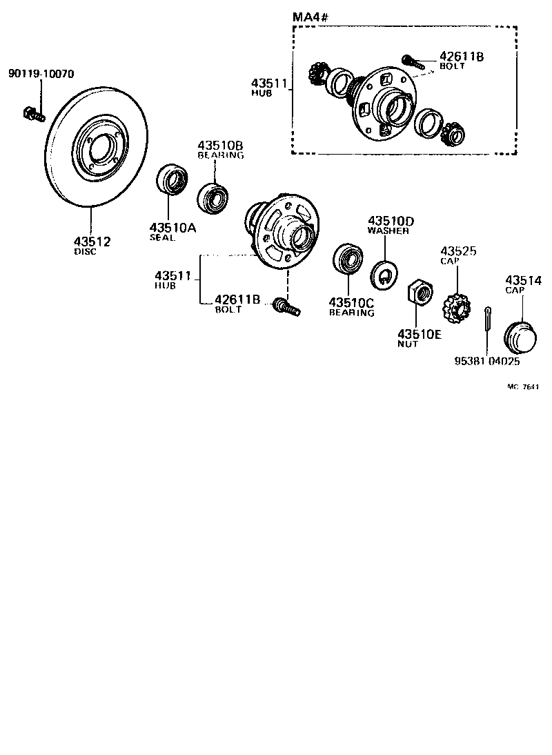 43512-14060 DISC, FRONT product image
