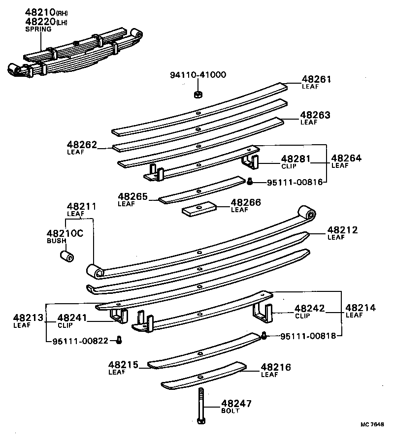 48542-36040 PIN, SHOCK ABSORBER UPPER PIVOT, REAR product image