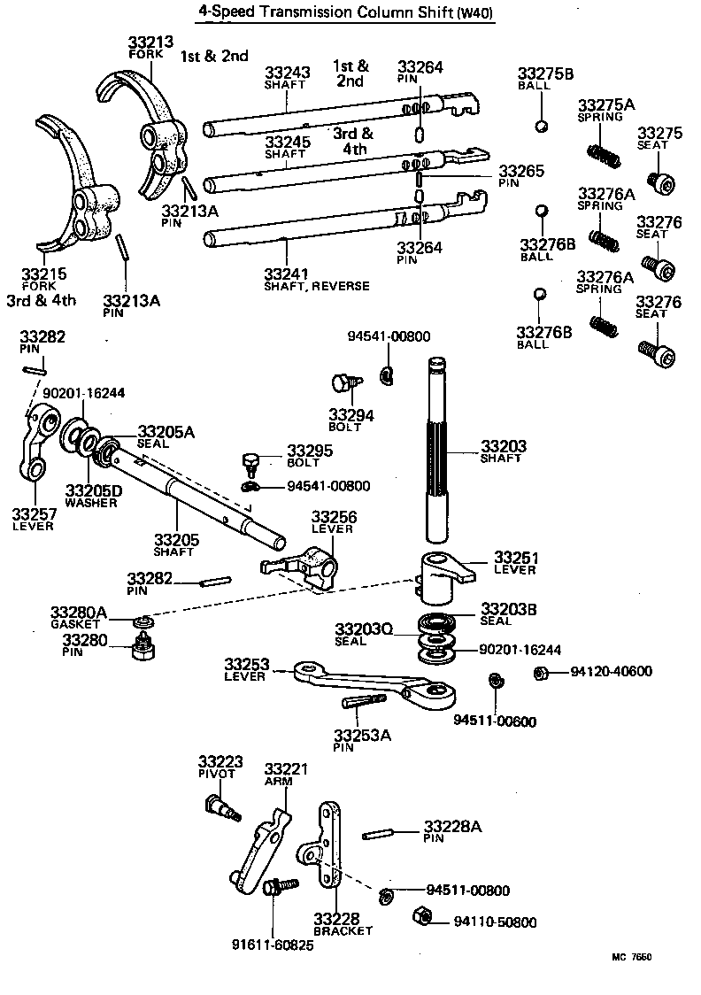 33253-30110 LEVER, SHIFT OUTER, NO.1 product image
