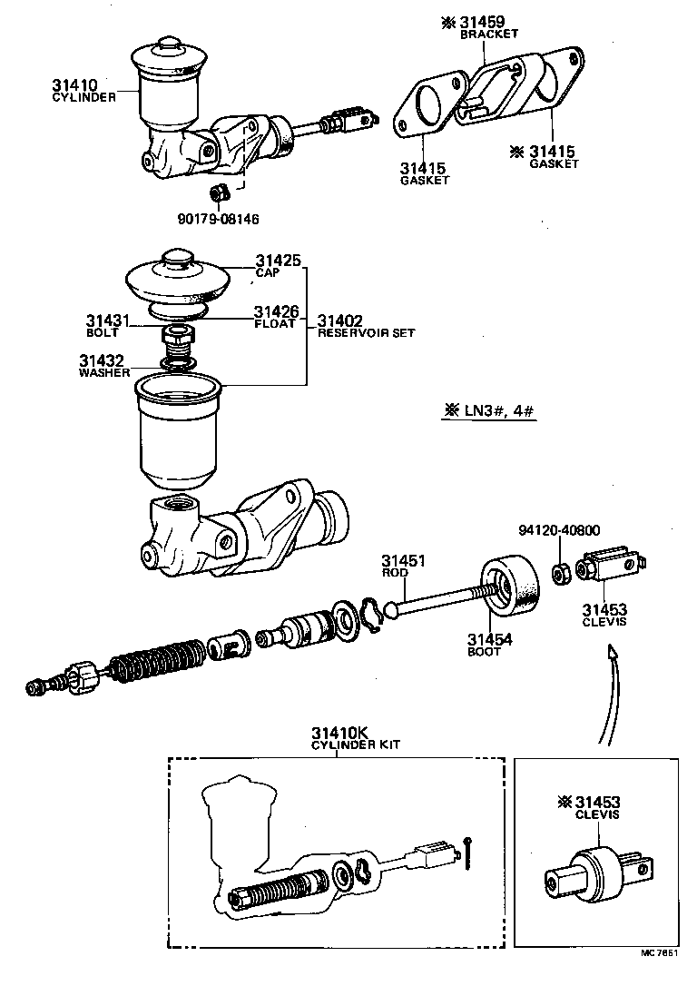 31410-35090 CYLINDER ASSY, CLUTCH MASTER product image