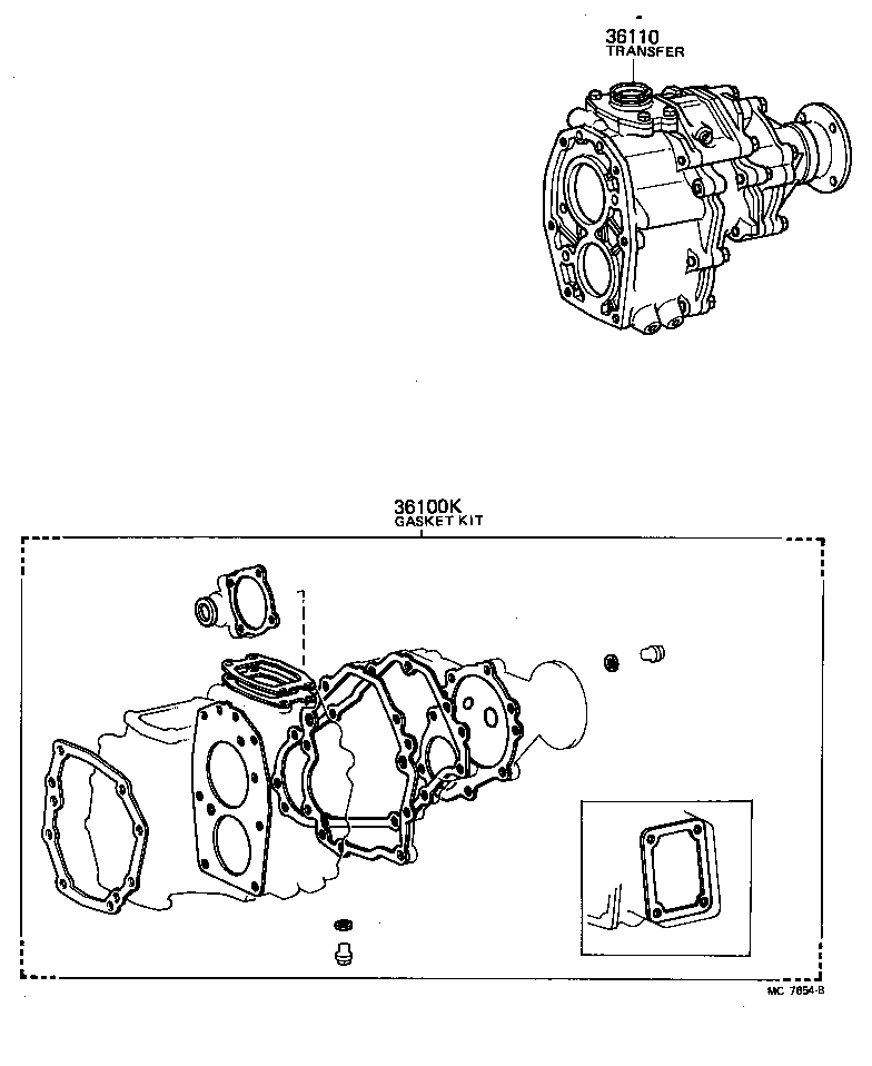 04362-35010 GASKET KIT, TRANSFER OVERHAUL product image