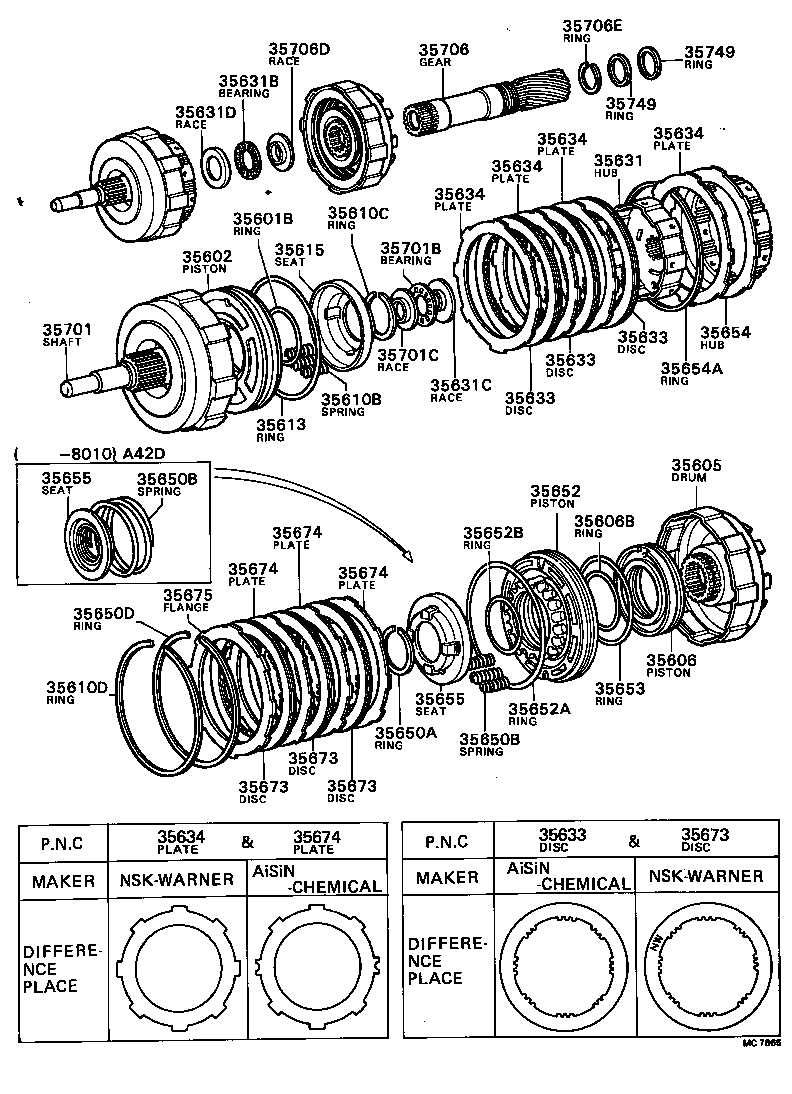 35602-30040 PISTON SUB-ASSY, FRONT CLUTCH product image