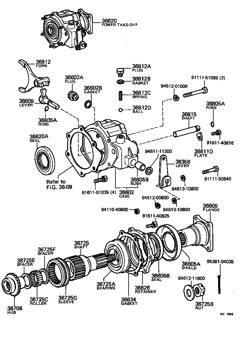36602-60020 CASE SUB-ASSY, CENTER POWER TAKE-OFF product image
