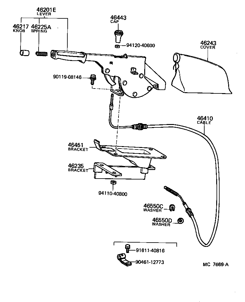 46451-60040 BRACKET, CABLE SUPPORT product image