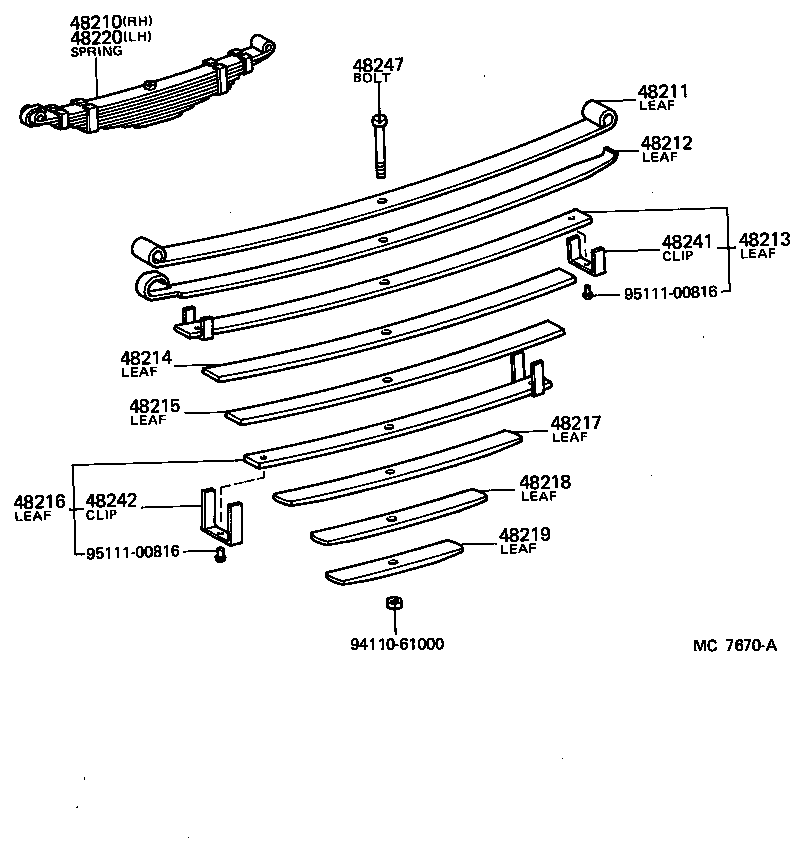 48202-60260 LEAF, REAR SPRING, NO.3 product image