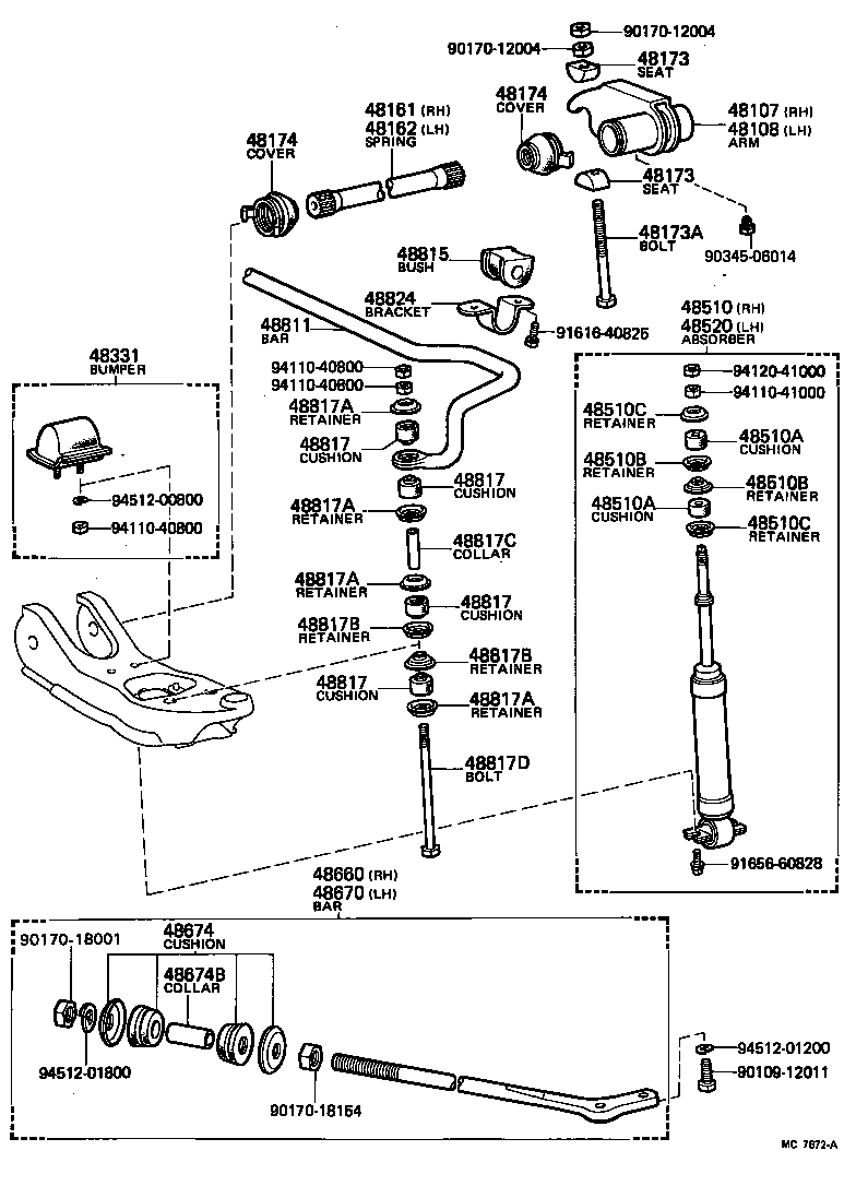 Toyota 04482-35030 PIN KIT, FRONT SPRING