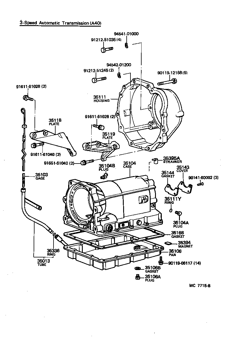 35103-12041 GAGE SUB-ASSY, TRANSMISSION OIL LEVEL product image