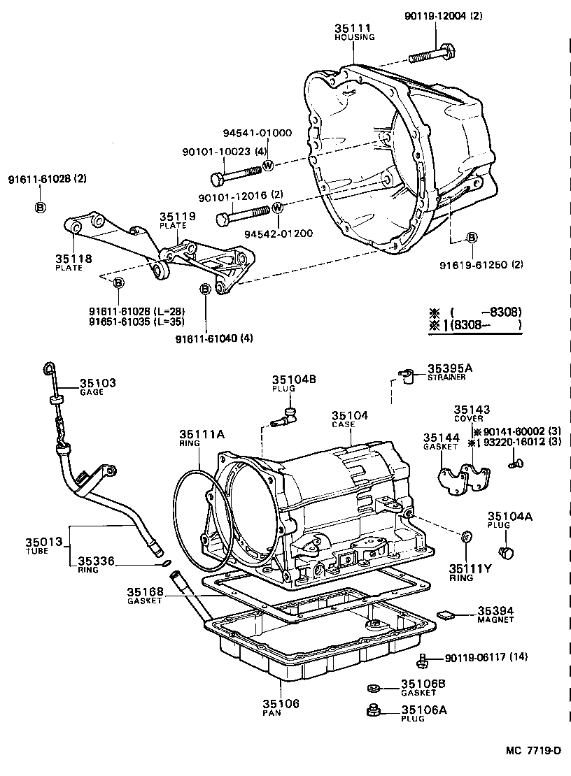 Toyota 35104-30100 CASE SUB-ASSY, AUTOMATIC TRANSMISSION