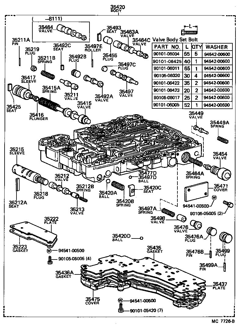35432-14062 PLATE, VALVE BODY, NO.1 product image